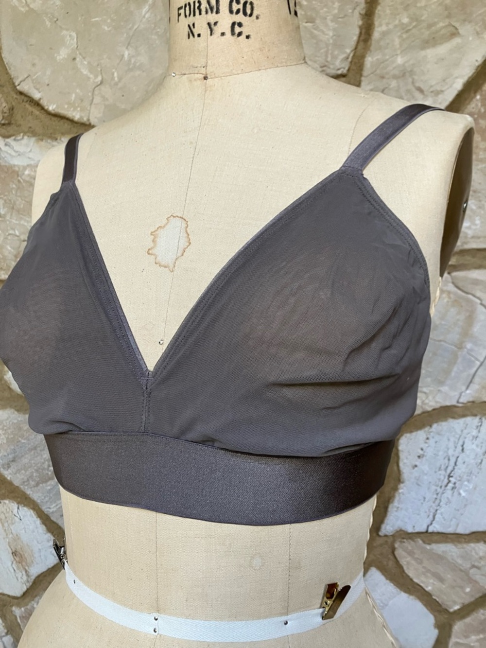 Parade Brand Mesh Seamless GRAY Wireless Bralette